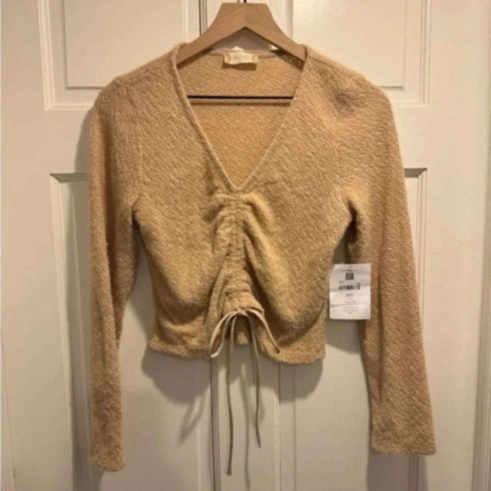 NWT Altar’d State Cropped Front Tie Sweater